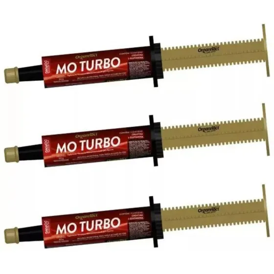 Kit Mo Turbo Com 3 Bisnagas Para Equinos 56ml - Organnact.