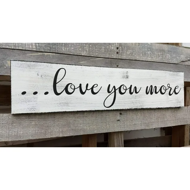 Nueva Señal Madera Love You More Casa Hotel Pared Arte Signo
