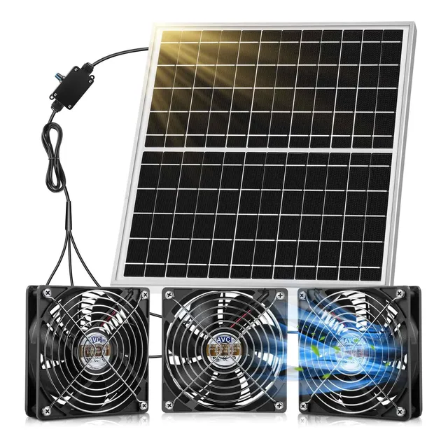 Kit Ventilador Impermeable Energia Solar 3 Escape Alta Panel
