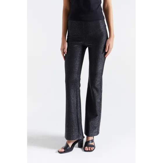 Pantalon Lurex Tiro Alto Flare Mujer Desiderata