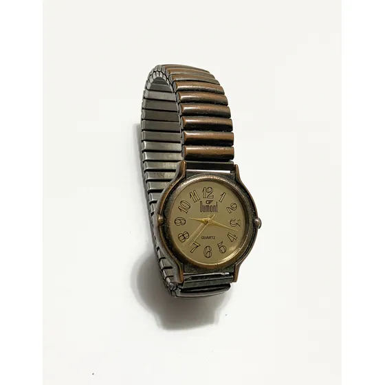 Relógio Antigo Dumont Quartz N 685 Pulseira Elastica