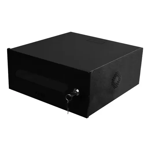 Mini Rack Preto 15 Polegadas Porta Ventilada - Onix Security