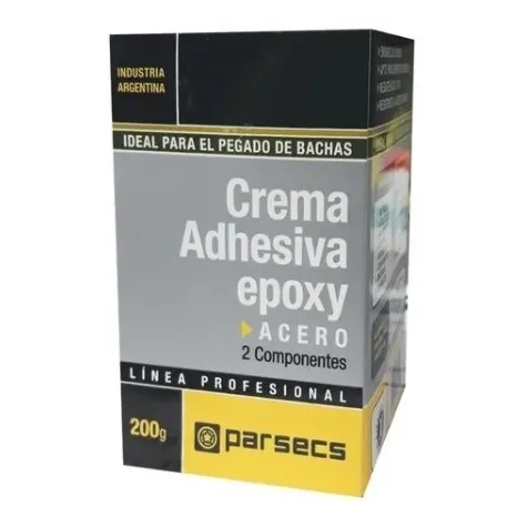 Cremas Adhesivas Para Bachas Parsecs Epoxy Acero 200 Gr
