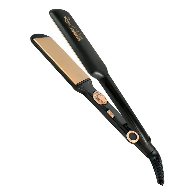 Plancha Turbox Nt- Classic Plus 485 °f Placas Nano Turmalina Color Negro