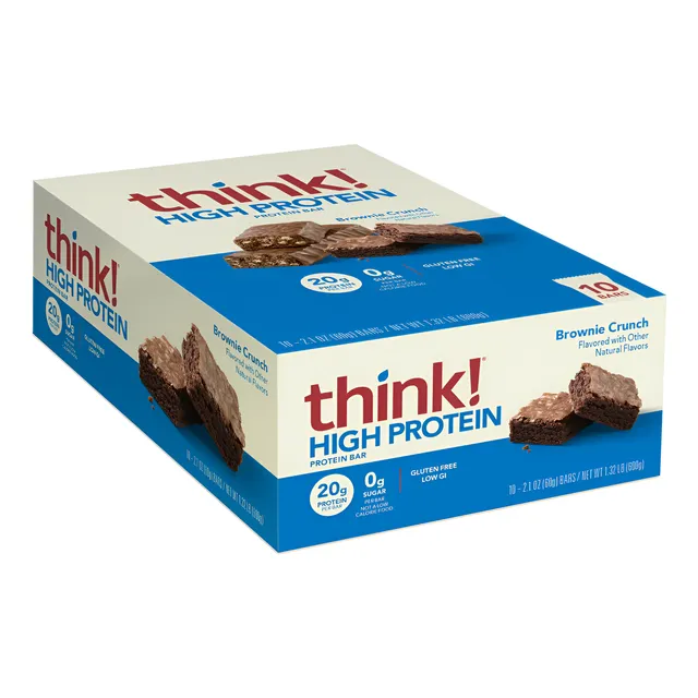 Think! Box De (05) Barras De Proteína Sabor Brownie Crunch