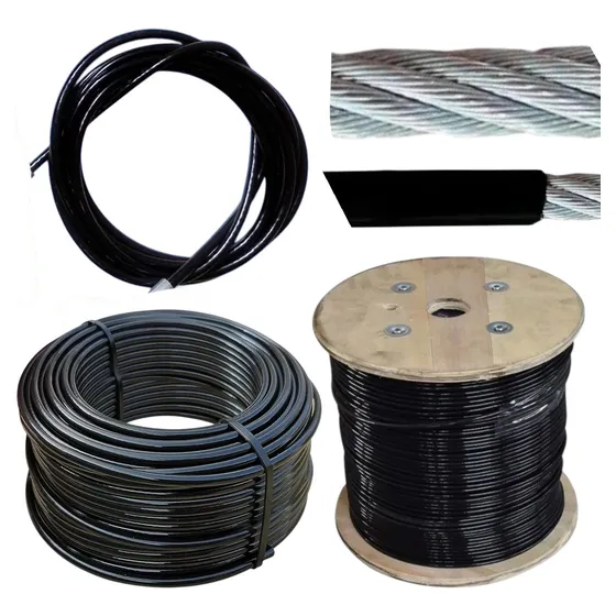 Guaya 1/4  Acerada Engomada Para Multifuerzas Valor 1  Metro