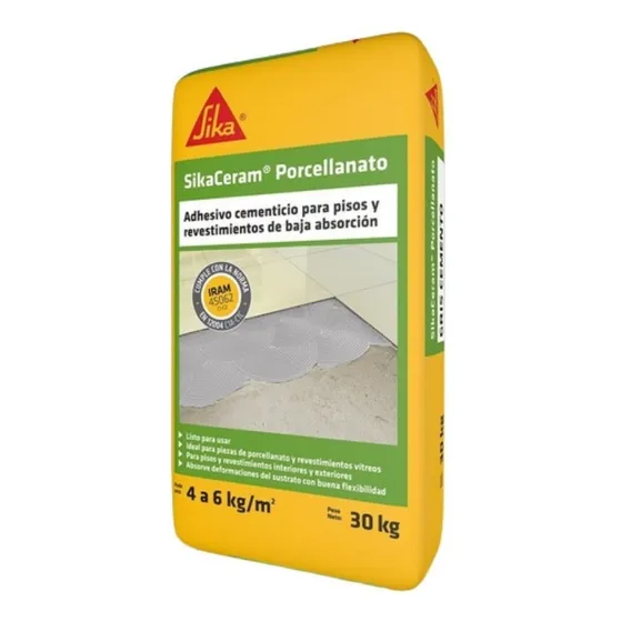 Pegamento Adhesivo Para Porcellanatos Sikaceram X 30 Kg