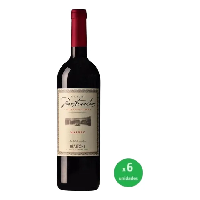 Caja Vino Bianchi Particular Malbec 750cc X6unid- Dh Tienda 
