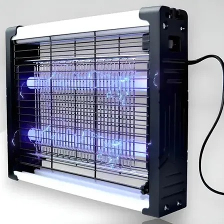 Armadilha Eletrica Para Mosquito 80w Mata Inseto Luminaria Preto Não Informado