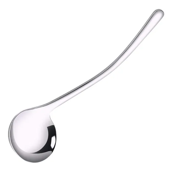 Hemoton Cuchara Sopa Mango Largo Acero Inoxidable Arroz Para