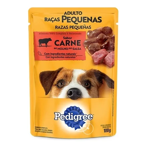 Pedigree Adulto Razas Pequeñas Carne En Salsa 100g