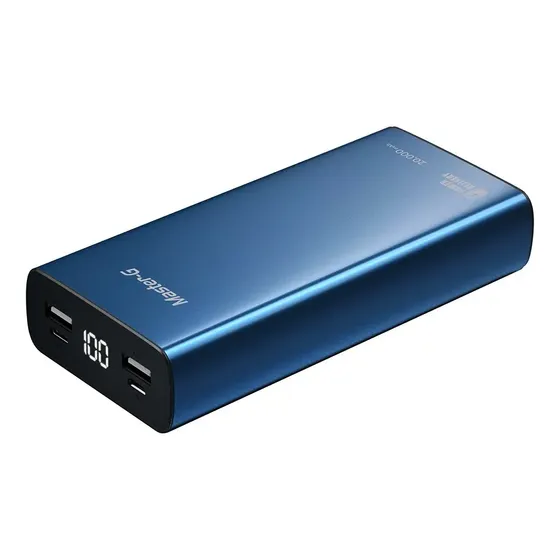 Batería Externa MasterG con 20.000 mAh y Carga Rápida en Azul | Cuotas sin interés