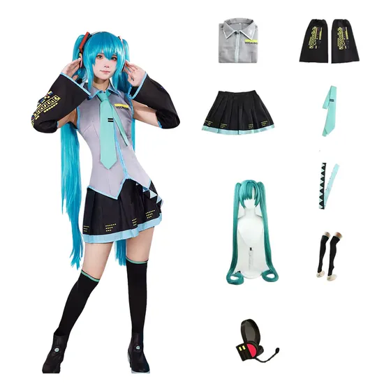 Cosplay Hatsune Miku Completo Anime Disfraz Vocaloid