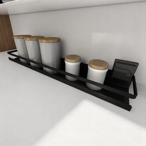 Prateleira Utensílios Multiuso Tempero Cozinha 50cm Ventosa