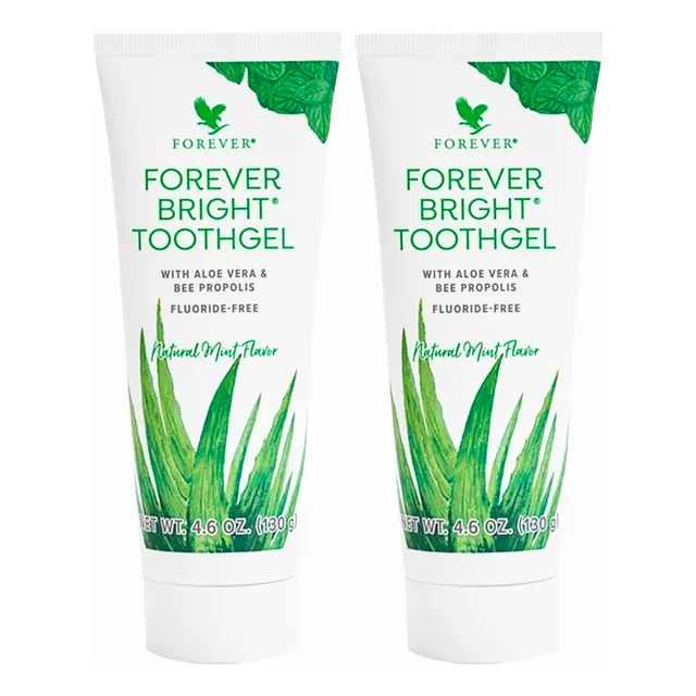 Pack X2 Crema Dental Forever Bright Sin Flúor Con Aloe 130gr