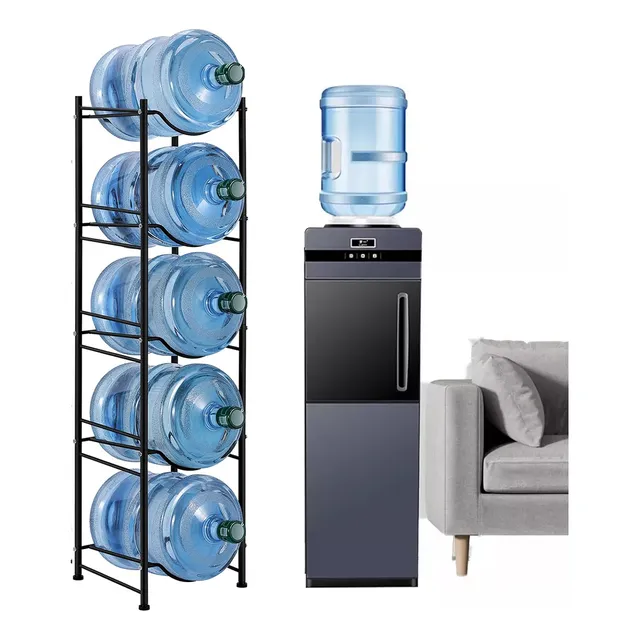 Rack Porta Garrafón Metálico 5 Niveles Para Garrafón De Agua