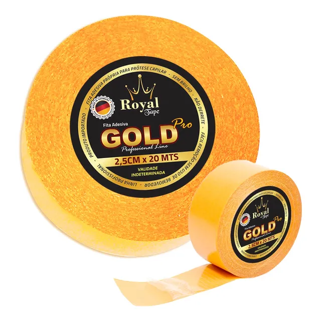 Fita Dupla Face Royal Tape 20m 2,5cm Prótese Capilar