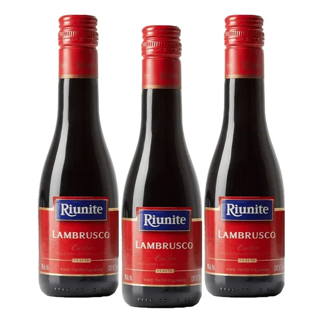 Pack 3 Botellas Vino Tinto Riunite Lambrusco 187ml
