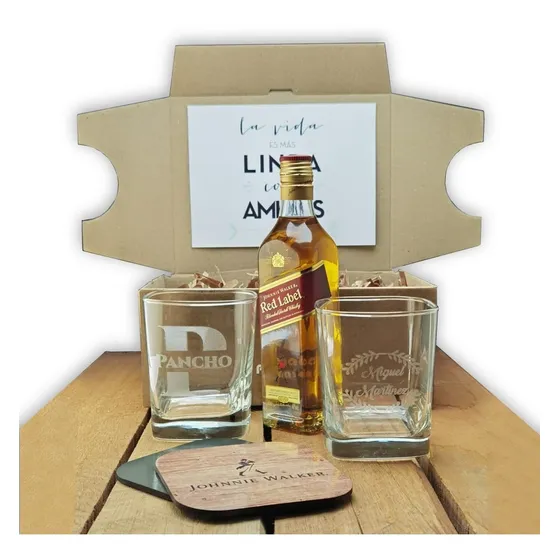 Set Vasos De Whisky Personalizados Y Petaca