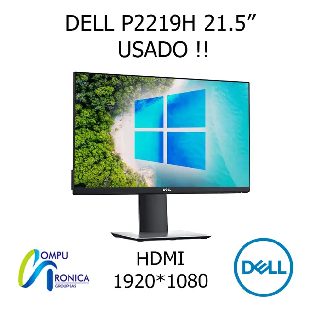 Monitor Dell P2219h 22  Widescreen Usado!!