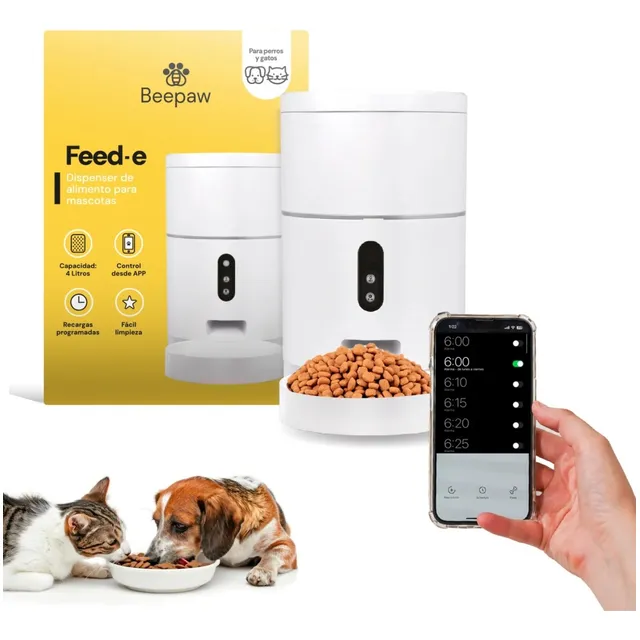 Comedero Automatico Beepaw Feed-e Perros Gatos Wifi S/camara