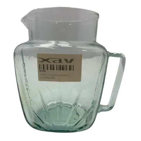 12pz Jarras Agua Cuadrada Grande Vidrio 4359 Xaviglass
