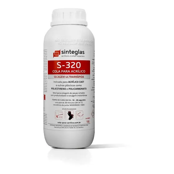 Cola Ultra-sinteglas Acrílico/policarbonato S-320 (01 Lit) 