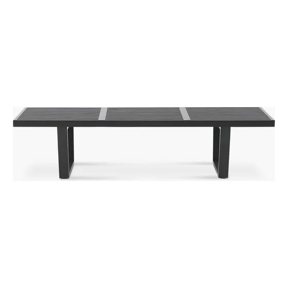 Banqueta De Madera Nelson Negro (réplica) Form