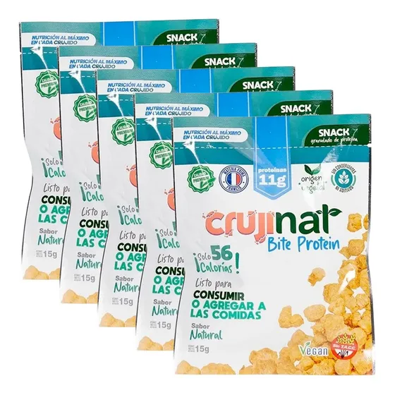 Pack 5 Crujinat Bite Protein Snack Proteico Saludable