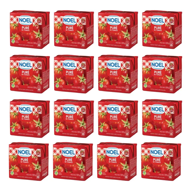 Pack De 12 Unidades Pure De Tomate Noel 520g