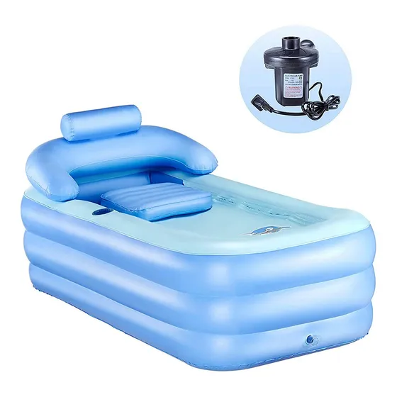 Bañera Spa Tina Portátil Plegable Inflable De Pvc + Inflador