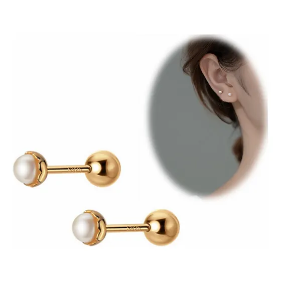 Aros 18 Kilates (18k) Para Bebe Atornillados