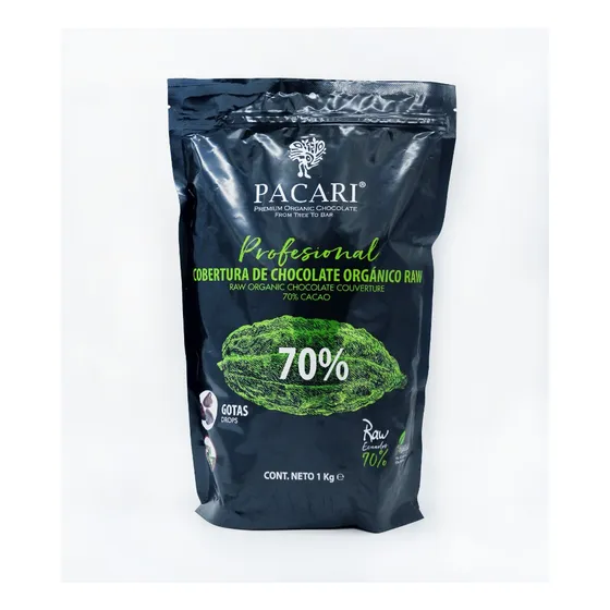 Cobertura De Chocolate Raw 70% 1 Kg