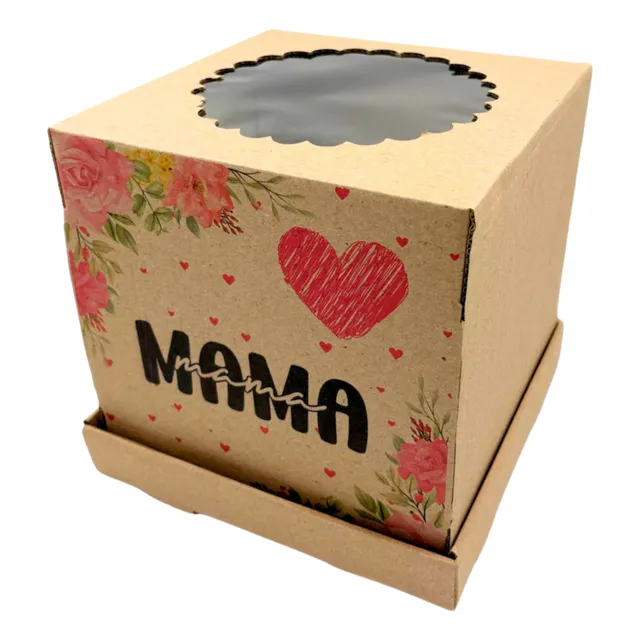 Caja Cuadrada Cartón Dia De La Madre Regalo 25x25x20 |x2u