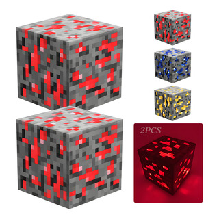 2pcs Lámpara Antorcha Minecraft Brownstone Luz Nocturna Led 2pcs Lámpara Antorcha Minecraft Brownstone Luz Nocturna Led