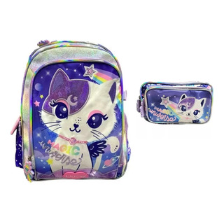 Kit De Mochila Y Lapicera Gatita Primaria Backpack Ds272 Kit De Mochila Y Lapicera Gatita Primaria Backpack Ds272