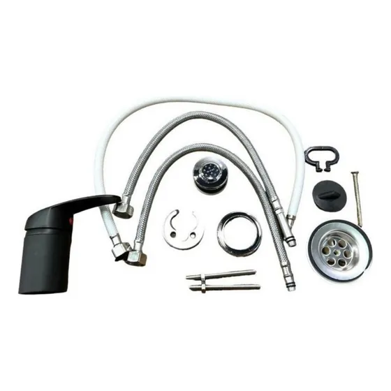 Griferia Canilla Bidet Monocomando Negra Acabado Mate Color Negro