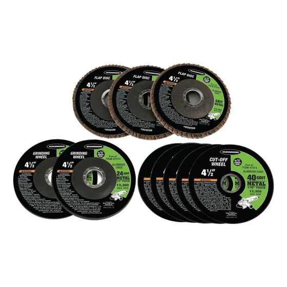 Juego Surtido De Discos Esmerilado Corte Abrasiva 4x1/2  