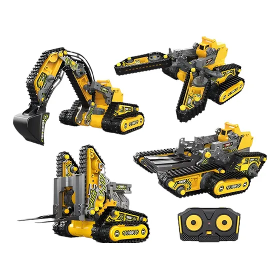 Robot Juguete Educativo Kit Solar 4 En 1 Robótica Constructo Color Amarillo Personaje Robot 4 En 1