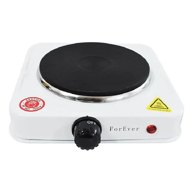 Cocineta Electrica Forever 1 Quemadores Placa Solina Af5712 Color Blanco