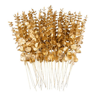 36 Tallos De Hojas De Eucalipto Artificiales-planta Falsa 36 Tallos De Hojas De Eucalipto Artificiales-planta Falsa
