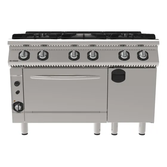 Cocina Industrial 6 Hornallas A Gas Inoksan 7kg33