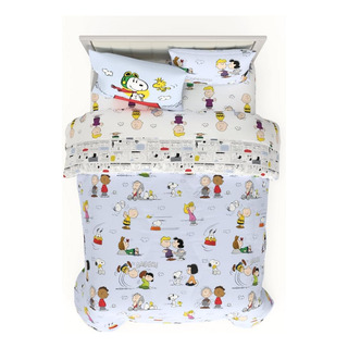 Juego De Acolchado Y Sábanas Franco Peanuts, Queen, 7 Piezas Juego De Acolchado Y Sábanas Franco Peanuts, Queen, 7 Piezas