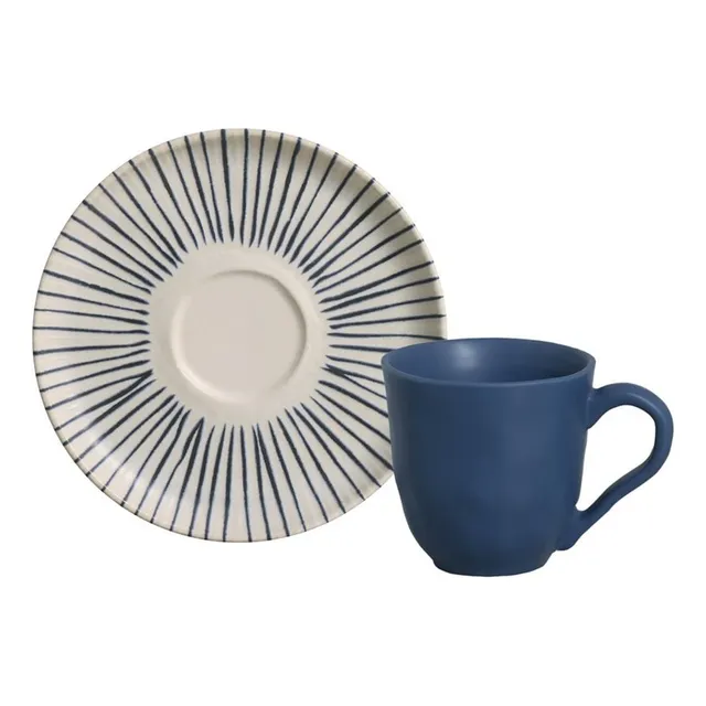 Set X6 Taza De Cafe 120ml C/plato Esencias Elemento Porto