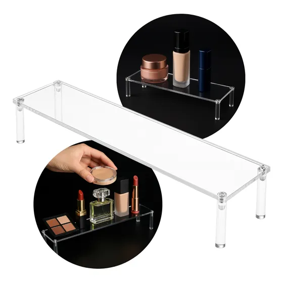 Exhibidor Acrílico 30cm Organizador Maquillaje Baño Perfumes Transparente