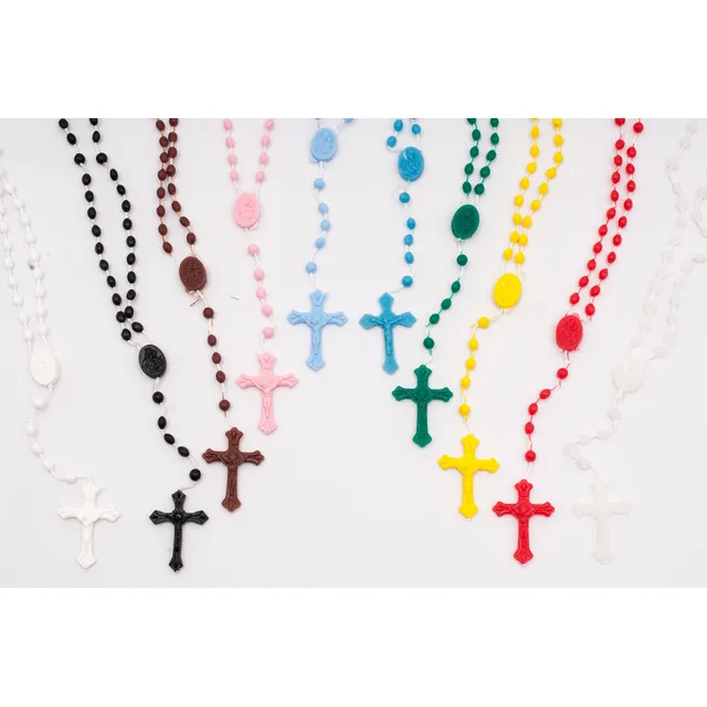 Rosarios Plástico, Varios Colores. X 30 Unidades- 