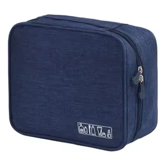 Organizador De Viagem Necessaire Maquiagem Cosmético Higiene Cor Azul-escuro
