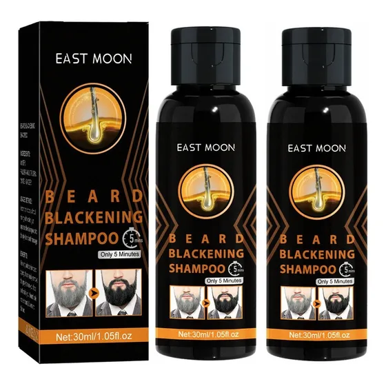 2×champú Natural For Oscurecer Barba C Guys,for Ennegrecimi