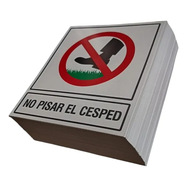 Cartel No Pisar El Cesped. Prohibido 40x45 Cm Alto Impacto