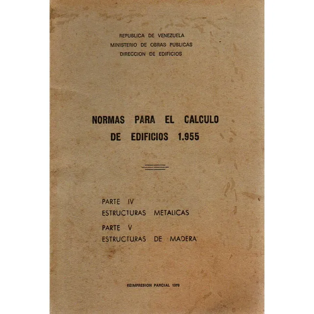 Antiguas Normas De Calculo De Edificios Mop Caracas 1955